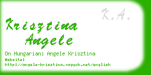 krisztina angele business card